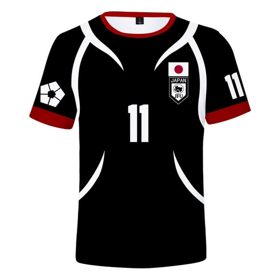 Blue Lock U20 Cosplay Merch Anime Black T-Shirt Casual Short Sleeved T Shirt Unisex TShirt