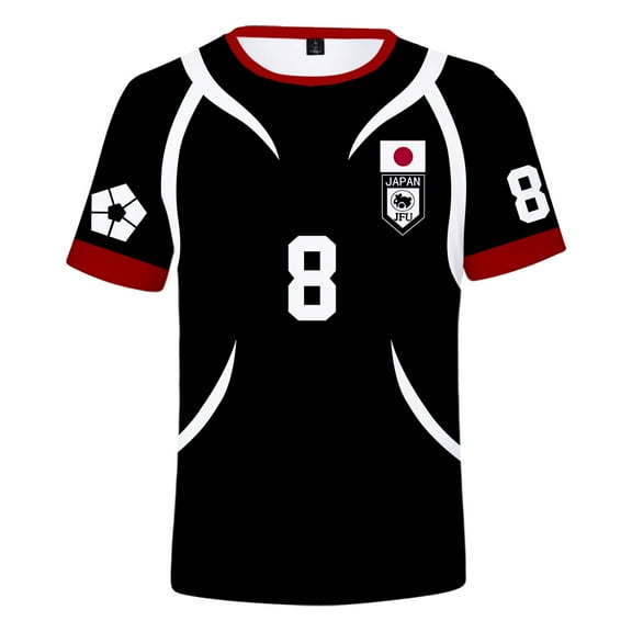 Blue Lock U20 Cosplay Merch Anime Black T-Shirt Casual Short Sleeved T Shirt Unisex TShirt