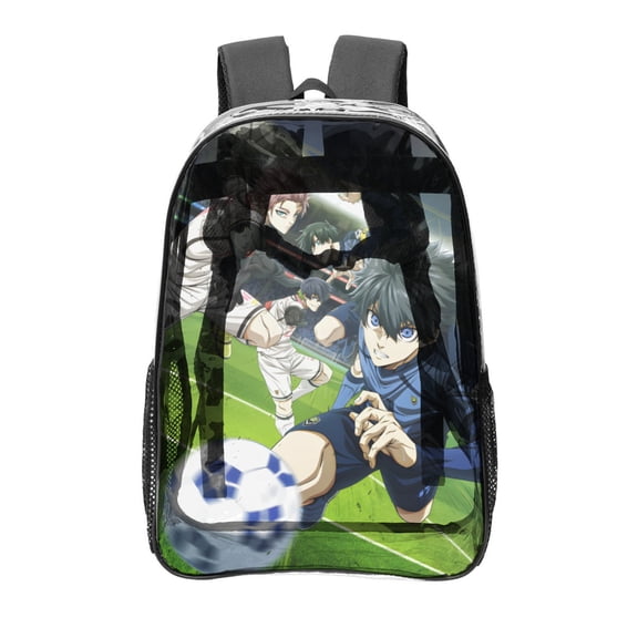 Blue Lock VS. U-20 JAPAN Transparent Backpack - Guard Dog Security, Durable and Lightweight, Waterproof Design, Comfortable Straps
