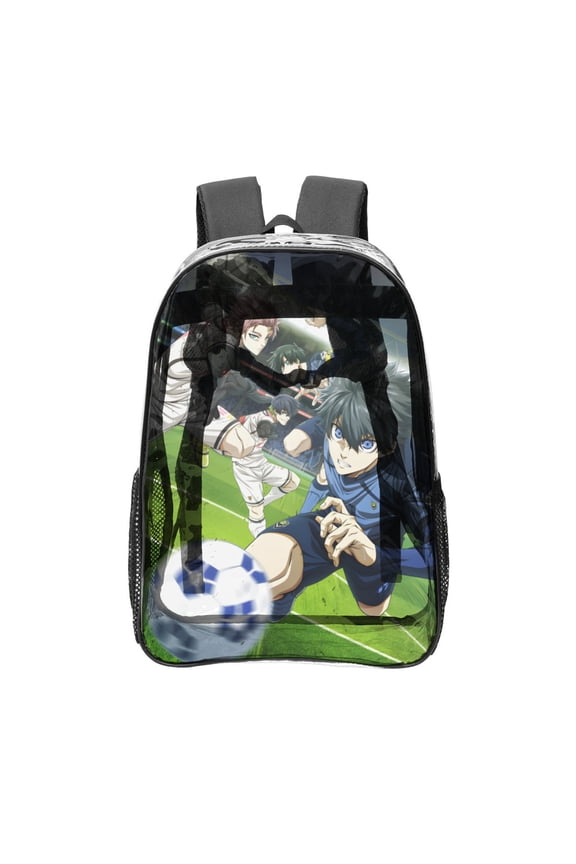 Blue Lock VS. U-20 JAPAN Transparent Backpack - Guard Dog Security, Durable and Lightweight, Waterproof Design, Comfortable Straps