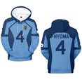 thumbnail image 1 of Blue Lock Yoichi Isagi Cosplay Sports Hoodie Unisex Football Uniform Anime Hooded Sweatshirt, 1 of 2