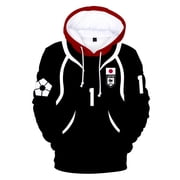 Blue Lock Yoichi Isagi Cosplay Sports Hoodie Unisex Hooded Sweatshirt Fashion Anime Pullover Black White