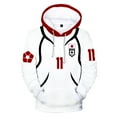 thumbnail image 1 of Blue Lock Yoichi Isagi Cosplay Sports Hoodie Unisex Hooded Sweatshirt Fashion Anime Pullover Black White, 1 of 3