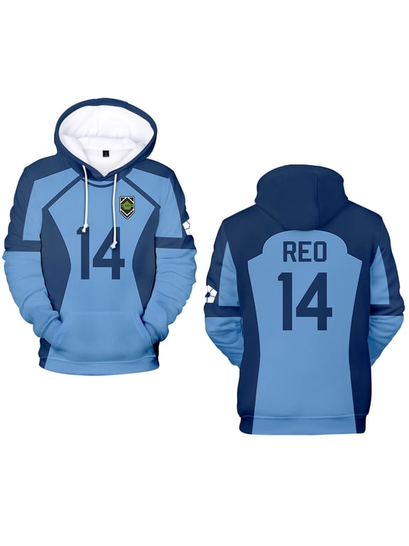 Blue Lock Yoichi Isagi Cosplay Sports Hoodie Unisex Hooded Sweatshirt Fashion Anime Pullover