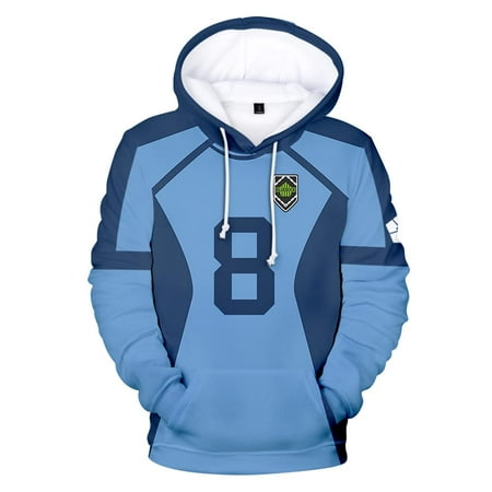 Blue Lock - playera unisex de manga corta con cuello redondo para mujer y hombre Hoodie(XXS-XXXXL)