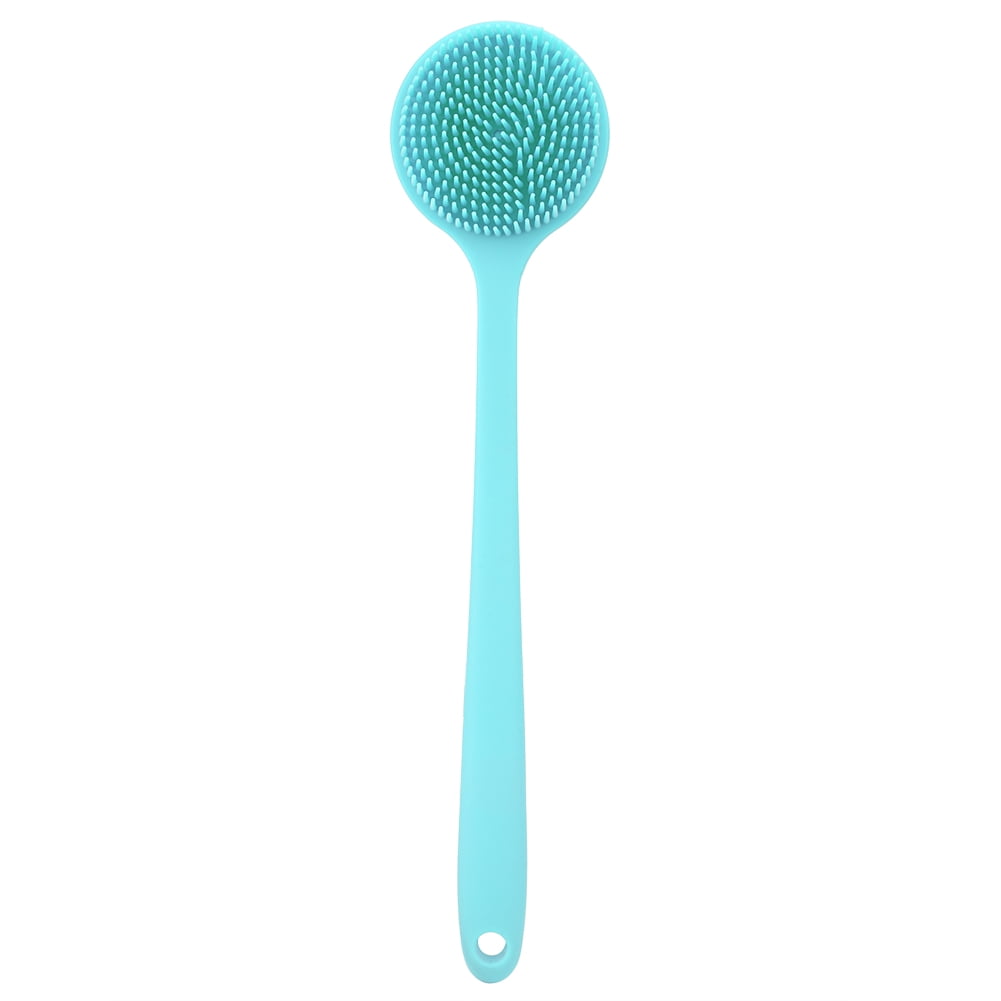 Blue LongHandle Skin Massager for Body Washing Deep Clean Exfoliating