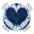thumbnail image 1 of Blue Love Heart Round Tablecloth for 36-44 Inch Tables,Fitted Table Cover with Elastic Edge,Boho Ethnic Modern Funny Tie Dye Art Waterproof Outdoor Table Cloth Protector for Patio Garden Dinner, 1 of 9