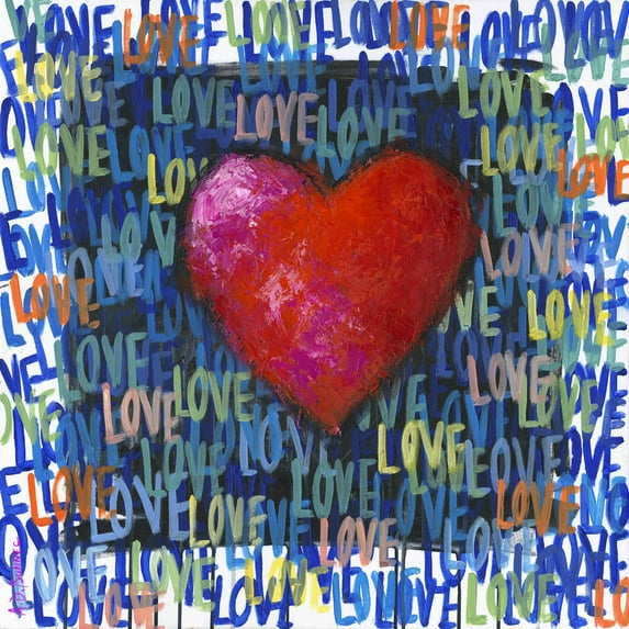 "Blue Love" Painting Print on Wrapped Canvas