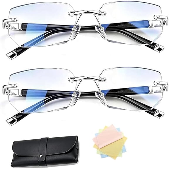 Blue Lume Auto Focus Glasses, Smart Zoom Diamond-Cut Reading Glasses for Men and Women