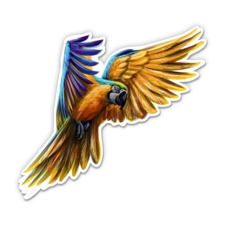 Blue Macaw - 12" Vinyl Sticker Waterproof Decal