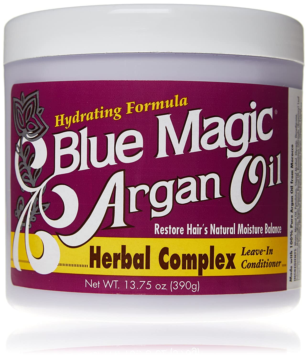 Blue Magic Argan Oil Herbal Complex Leave In Hair Conditioner, 13.75 Oz, 3 Pack