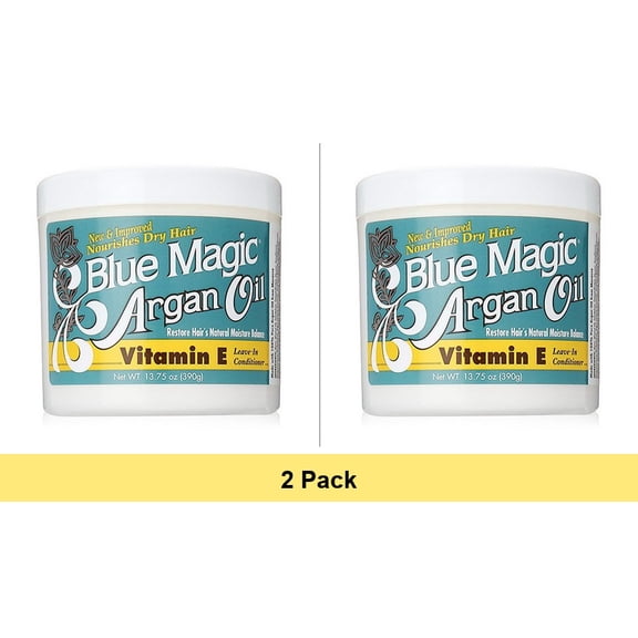 Blue Magic Argan Oil & Vitamin-E Leave-in Conditioner, 13.75 Oz - 2 Pack
