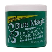 Blue Magic Bergamot Hair & Scalp Conditioner, 12 oz, Dry, Conditioning, Adult, Moisturizing