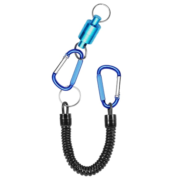 Blue Magnetic Fly Fishing Net Release Holder, Fishing Lanyard with Magnet Clip for Landing Net Connector