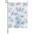 thumbnail image 1 of Blue Magnolia Flower Garden Flag 12 x 18 Inches, Watercolor Blue Floral Leaf Weather Proof Outdoor Patio Flags Double Sided Small Garden Decoration for Yard Outside Home, 1 of 9