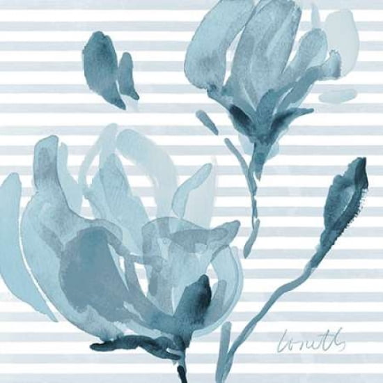 Blue Magnolias I Canvas Art - Lanie Loreth (24 x 24)