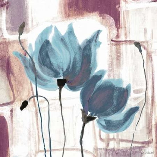 Blue Magnolias II Canvas Art - Lanie Loreth (24 x 24)