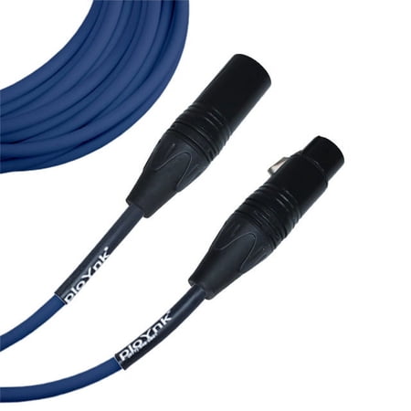 Blue Male To Female XLR Microphone Cable - 30 Ft Long