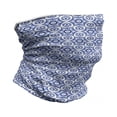 thumbnail image 1 of Blue Mandala Neck Gaiter, Geometric Hexagons, Unisex, Navy Blue Violet Blue, by Ambesonne, 1 of 3