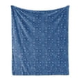 thumbnail image 1 of Blue Mandala Soft Flannel Fleece Throw Blanket, Moroccan Traditional Tiles Portuguese Azulejo Inspired Design, Cozy Plush for Indoor and Outdoor Use, 50" x 60", Blue Indigo, by Ambesonne, 1 of 6