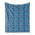 thumbnail image 1 of Blue Mandala Soft Flannel Fleece Throw Blanket, Overlapping Round in Different Vintage Ornate in Blue Shades Monochrome, Cozy Plush for Indoor and Outdoor Use, 60" x 80", Multicolor, by Ambesonne, 1 of 6