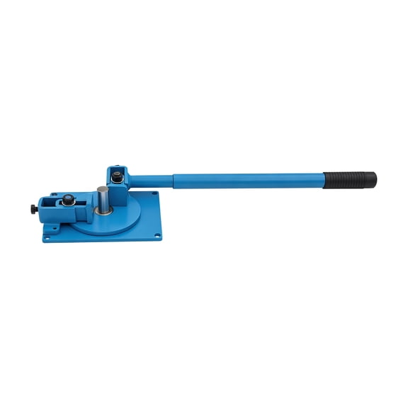 Blue Manual Metal Rebar Bar Bender, Hand Operated Reinforcement Rod Bending Machine for Steel, Copper, Aluminum and Iron Construction Projects