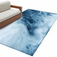 thumbnail image 1 of Blue Marble Area&nbsp;Rug 4x6ft Modern Abstract Art Cloud Beach Wave Lines Stripe Non-Slip&nbsp;Washable Square&nbsp;Rugs Soft Felt Indoor Floor Mat for Bedroom Kitchen Living Room Bathroom, 1 of 9