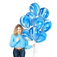 thumbnail image 1 of Blue Marble Balloons - 12 Inch Latex Balloons - 72 Pack, 1 of 4