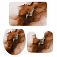 thumbnail image 1 of Blue Marble Bath Mat 3 Piece Bathroom Rug Set, Modern Ombre Abstract Ink Painting Art Non Slip Bath Rug Contour Mat and Toilet Lid Cover, Absorbent Shower Mats Soft Bath Rugs and Mats Sets, 1 of 8