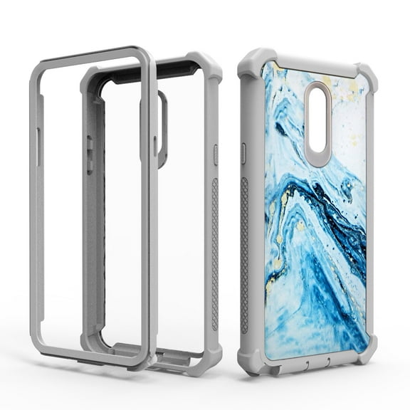 Blue Marble Case for LG Stylo 5 Plus 5 + LG Stylo 5X 5V Full Body Phone Cover Hybrid Military Grade Dual Layer Defender Shockproof Protective Heavy-Duty Cases