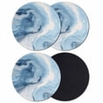 thumbnail image 1 of Blue Marble Coasters Set of 4, Absorbent Coasters for Drinks, Summer Ocean Wave Blue Ombre Coaster for Desk Coffee Table Protection, Home Decor House Warming Gifts 4", 1 of 8