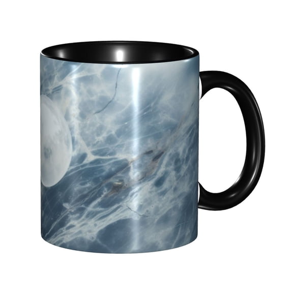 Blue Marble Coffee Mug Fun Custom Ceramic Mugs 11oz Black