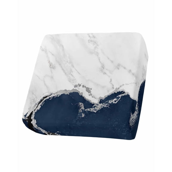 Blue Marble Crack Couch Cushion Covers Stretch, Washable Sofa Seat Covers Individual Seat Cushion Sofa Slipcovers Modern Abstract Geometric Texture Couch Cover Furniture Protector S-1PCS
