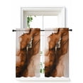 thumbnail image 1 of Blue Marble Curtains 54 Inch Length, Sheer Curtains for Bedroom Living Room Window Modern Ombre Abstract Ink Painting Art Rod Pocket Voile Drapes Kitchen Curtains Small Half Window 42"x54" 2 Panels, 1 of 7