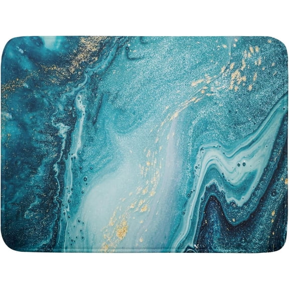 Blue Marble Dish Drying Mat for Kitchen Counter - 18x24 XL Microfiber Dish Mat Absorbent Drying Pad Dish Drainer Mats for Countertop Heat-resistant and ECO Friendly