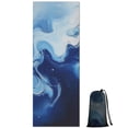 thumbnail image 1 of Blue Marble Flow Pattern Hot Yoga Mat Towel Non Slip for Hot Yoga - Quick-Drying Yoga Mat Cover with 4 Corner Pockets with Travel Bag - Hot Yoga Towel Non Slip 74"x26", 1 of 6