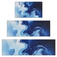 thumbnail image 1 of Blue Marble Flow Pattern Kitchen Rugs Sets Of 3,Kitchen Runner Rugs Non Skid Washable,Decorative Kitchen Floor Mats for Kitchen,Sink,Laundry,17"x30"+ 17"x47" + 17"x59", 1 of 6