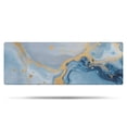 thumbnail image 1 of Blue Marble Gold Line Pattern Bathroom Rugs Mat,Non Slip Microfiber Bathroom Rug,Rubber Backing,Soft Bathroom Mats for Bathroom Floor,Tub and Shower,47x17in(120x43cm), 1 of 5