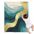 thumbnail image 1 of Blue Marble Gold Line Pattern Blanket,Comfortable Soft Lamb Wool Throw Blanket,All Season,Warm Lightweight Blankets for Sofa Bed Couch Living Room Chair,30"x40", 1 of 4