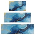 thumbnail image 1 of Blue Marble Gold Line Pattern Kitchen Rugs Sets Of 3,Kitchen Runner Rugs Non Skid Washable,Decorative Kitchen Floor Mats for Kitchen,Sink,Laundry,17"x30"+ 17"x47" + 17"x59", 1 of 6