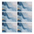 thumbnail image 1 of Blue Marble Gold Line Pattern Summer Placemats Table Placemats Set Of 6-Linen Kitchen Washable Placemats Table Mats 11.8"x17.7" Non-Slip Heat Resistant, 1 of 5