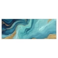 thumbnail image 1 of Blue Marble Gold Wave Pattern Kitchen Rug Mat,Kitchen Runner Rugs Non Skid Washable,Decorative Kitchen Floor Mats for Kitchen,Sink,Laundry,17"X47", 1 of 5