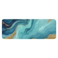 thumbnail image 1 of Blue Marble Gold Wave Pattern Kitchen Rug Mat,Kitchen Runner Rugs Non Skid Washable,Decorative Kitchen Floor Mats for Kitchen,Sink,Laundry,17"x47.2", 1 of 7