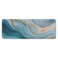 thumbnail image 1 of Blue Marble Gold Wave Pattern Kitchen Rug Mat,Kitchen Runner Rugs Non Skid Washable,Decorative Kitchen Floor Mats for Kitchen,Sink,Laundry,17"x47.2", 1 of 7