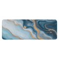 thumbnail image 1 of Blue Marble Gold Wave Pattern Kitchen Rug Mat,Kitchen Runner Rugs Non Skid Washable,Decorative Kitchen Floor Mats for Kitchen,Sink,Laundry,17"x47.2", 1 of 7