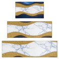 thumbnail image 1 of Blue Marble Gold Wave Pattern Kitchen Rugs Sets Of 3,Kitchen Runner Rugs Non Skid Washable,Decorative Kitchen Floor Mats for Kitchen,Sink,Laundry,17"x30"+ 17"x47" + 17"x59", 1 of 6