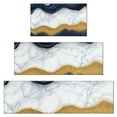 thumbnail image 1 of Blue Marble Gold Wave Pattern Kitchen Rugs Sets Of 3,Kitchen Runner Rugs Non Skid Washable,Decorative Kitchen Floor Mats for Kitchen,Sink,Laundry,17"x30"+ 17"x47" + 17"x59", 1 of 6
