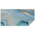 thumbnail image 1 of Blue Marble Gold Wave Pattern Rectangle Tablecloth 60"x120",Waterproof Polyester Rectangle Table Cloth, Wipeable Spillproof Polyester Tablecloth for Dining, Camping, Indoor and Outdoor, 1 of 6