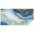 thumbnail image 1 of Blue Marble Gold Wave Pattern Rectangle Tablecloth 60"x120",Waterproof Polyester Rectangle Table Cloth, Wipeable Spillproof Polyester Tablecloth for Dining, Camping, Indoor and Outdoor, 1 of 6
