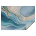 thumbnail image 1 of Blue Marble Gold Wave Pattern Rectangle Tablecloth 60"x84",Waterproof Polyester Rectangle Table Cloth, Wipeable Spillproof Polyester Tablecloth for Dining, Camping, Indoor and Outdoor, 1 of 5